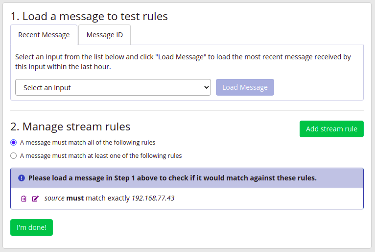 Add rule to Telegram2Graylog Stream