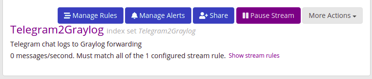 Run Telegram2Graylog Stream